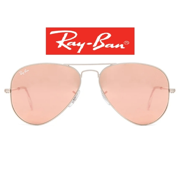RayBan Aviator Pink Mirror RB3025 New - Picture 1 of 13